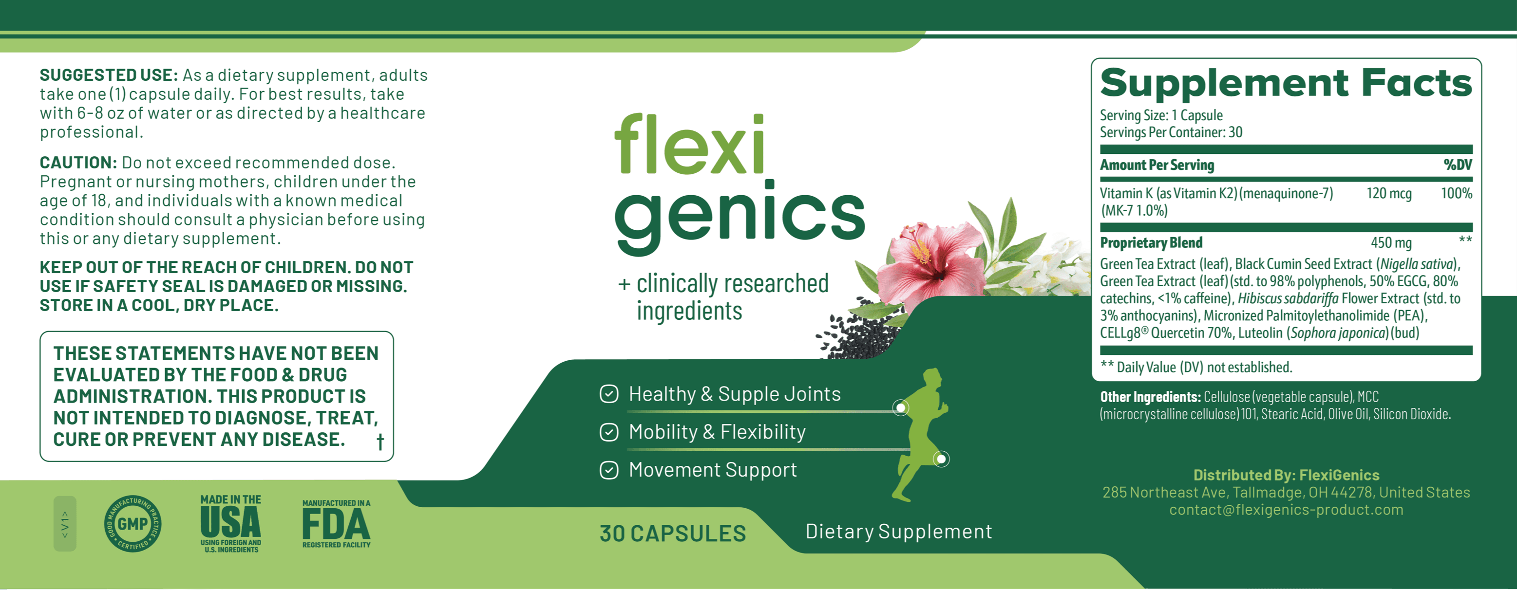 Flexigenics supplement facter